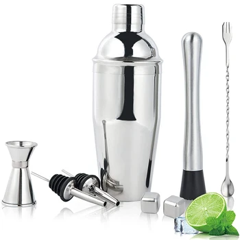 Cocktail Shaker, 25.4Oz Stainless Steel Martini Shaker Set, 8 Piece Bartender Kit with Measuring Jigger/Mixing Spoon
Cocktail Shaker, 25.4Oz Stainless Steel Martini Shaker Set, 8 Piece Bartender Kit with Measuring Jigger/Mixing Spoon
