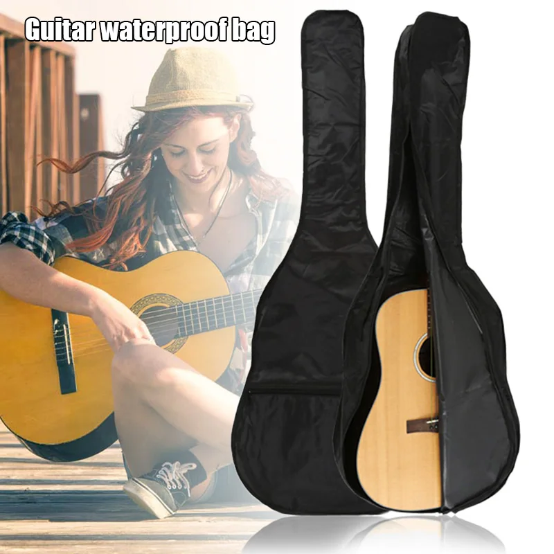 30/38/40/41Inch Guitar Bag Waterproof Universal Single Layer Backpack Oxford Cloth Classical Acoustic Soft Carry Cov | Спорт и