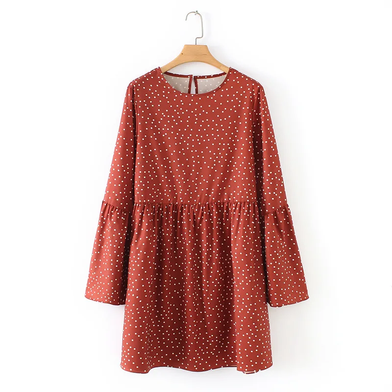 2018 Autumn Europe And America Women's Dress Polka Dot Printed Round-neck Long-sleeved Dress 493
2018 Autumn Europe And America Women's Dress Polka Dot Printed Round-neck Long-sleeved Dress 493