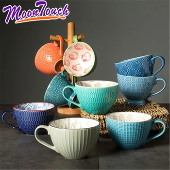 Nordic style creative ceramic coffee cup large-capacity embossed European coffee cup multi-style breakfast milk cup mug cup
Nordic style creative ceramic coffee cup large-capacity embossed European coffee cup multi-style breakfast milk cup mug cup