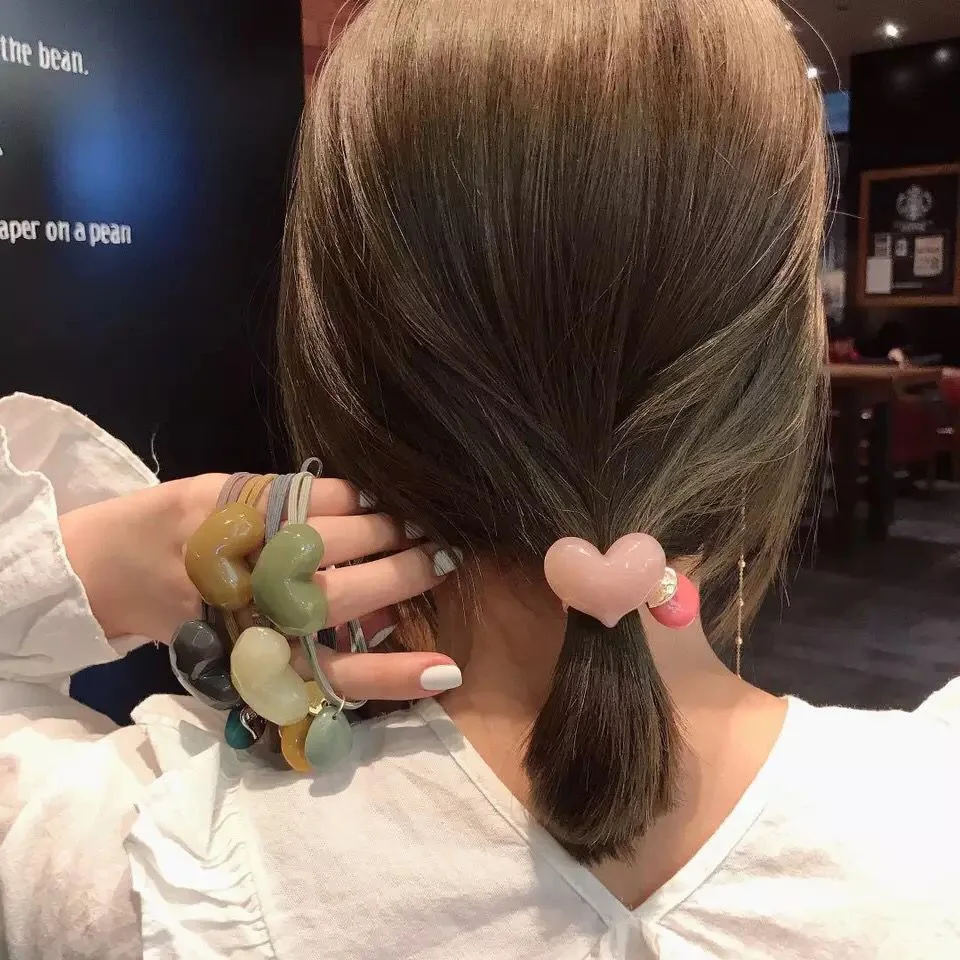 Female Jelly Heart for Tying Hair Hairband Hair Band Hair Rope INS South Korea Dongdaemun Headband Women's Simple Leather Rope
Female Jelly Heart for Tying Hair Hairband Hair Band Hair Rope INS South Korea Dongdaemun Headband Women's Simple Leather Rope