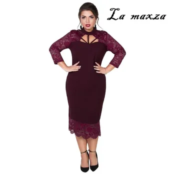 Casual Plus Size Women Lace Midi Dress 2020 Spring Hollow Out O-neck Long Sleeves Dresses
Casual Plus Size Women Lace Midi Dress 2020 Spring Hollow Out O-neck Long Sleeves Dresses