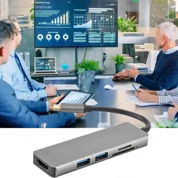 USB C Hub Type-C to HDMI USB-C to USB 3.0 Connector TF/SD Card Adapter for book Pro Laptop Dock Station Accessories 
USB C Hub Type-C to HDMI USB-C to USB 3.0 Connector TF/SD Card Adapter for book Pro Laptop Dock Station Accessories