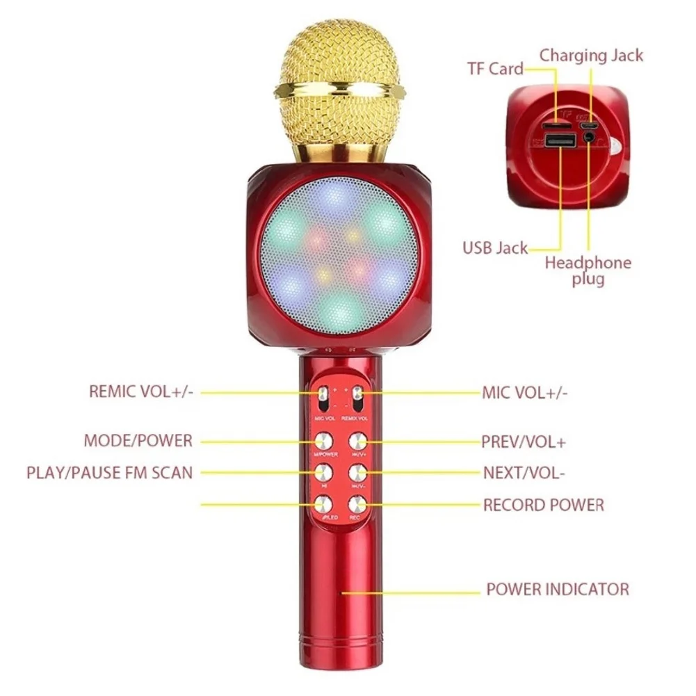 Generic Wireless Karaoke Microphone Bluetooth Handheld Portable Jumia