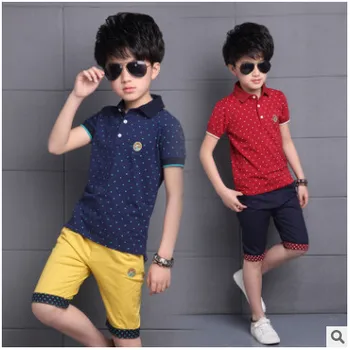 Baby Big Boys Kids Polo Shirt Tops Fashion Dots Boy Summer Clothing Set T Shirt+Pants Children Boys Clothes Sets 3-15 years
Baby Big Boys Kids Polo Shirt Tops Fashion Dots Boy Summer Clothing Set T Shirt+Pants Children Boys Clothes Sets 3-15 years