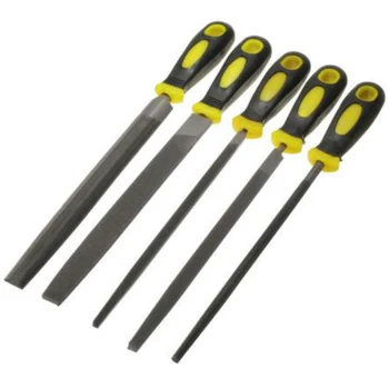 5Pcs/Set Engineer Metal File 8 Inch 200mm Soft Grip Assorted Half Round Flat SquareTriple-cornered Round Metal File Set
5Pcs/Set Engineer Metal File 8 Inch 200mm Soft Grip Assorted Half Round Flat SquareTriple-cornered Round Metal File Set