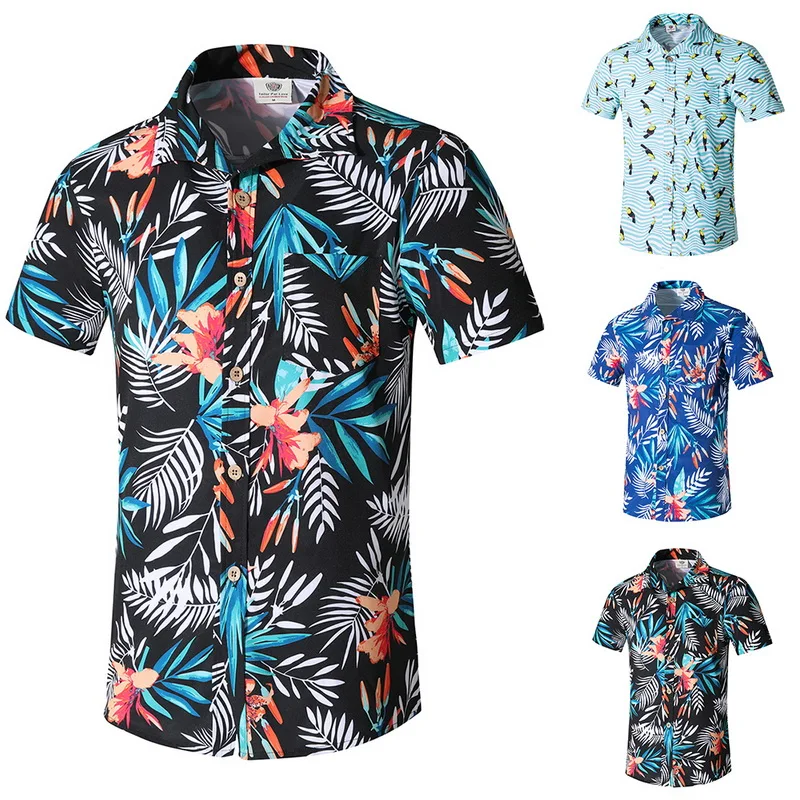 2020 Summer Mens Shirts Hawaiian Fashion Printed Loose Short Sleeve Buttons Casual Tops And Blouse Chemise
2020 Summer Mens Shirts Hawaiian Fashion Printed Loose Short Sleeve Buttons Casual Tops And Blouse Chemise