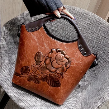 Brand Women Handbag Rose Print Lady Tote High Quality Leather Large Capacity Ladies Shoulder Bag Luxury Messenger Bag For Women 
Brand Women Handbag Rose Print Lady Tote High Quality Leather Large Capacity Ladies Shoulder Bag Luxury Messenger Bag For Women