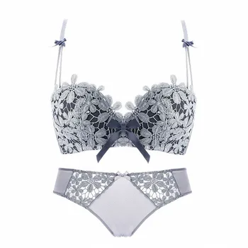 Sexy Lace Ladies Without Steel Ring Push up Bra Underwear Set Delicate Bow Printed Bra With Panties 2019 New Arrival
Sexy Lace Ladies Without Steel Ring Push up Bra Underwear Set Delicate Bow Printed Bra With Panties 2019 New Arrival