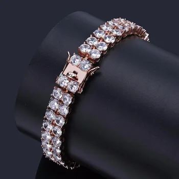 7" 8" Cubic Zircon Tennis Chain Bracelet Rose Gold Silver Color Bling Iced Out 2 Rows AAA CZ Bracelets Men's Hip hop Jewelry
7" 8" Cubic Zircon Tennis Chain Bracelet Rose Gold Silver Color Bling Iced Out 2 Rows AAA CZ Bracelets Men's Hip hop Jewelry