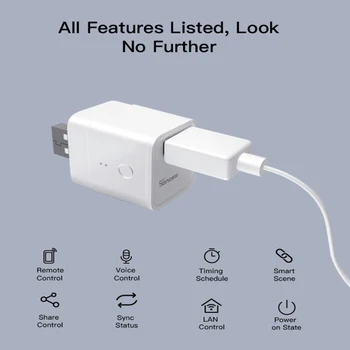 SONOFF Micro 5V Wireless USB Smart Adaptor Wifi Mini USB Power Adaptor Switch Works EWeLink APP Alexa Google Home For Smart Home
SONOFF Micro 5V Wireless USB Smart Adaptor Wifi Mini USB Power Adaptor Switch Works EWeLink APP Alexa Google Home For Smart Home