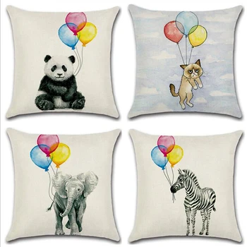 Elephant Printed Decorative Cushion Cover Balloon Pattern Throw Pillow Cover Home Decor Living Room Square Pillowcase
Elephant Printed Decorative Cushion Cover Balloon Pattern Throw Pillow Cover Home Decor Living Room Square Pillowcase