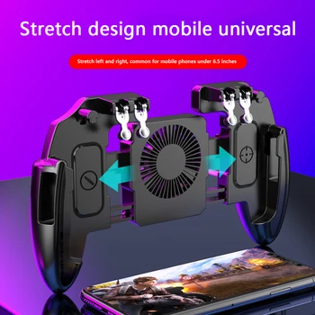 M11 Six Finger PUBG Game Controller Trigger Shooting Free Fire Gamepad Joystick for iOS Android Mobile Phone with Cooling Fan
M11 Six Finger PUBG Game Controller Trigger Shooting Free Fire Gamepad Joystick for iOS Android Mobile Phone with Cooling Fan