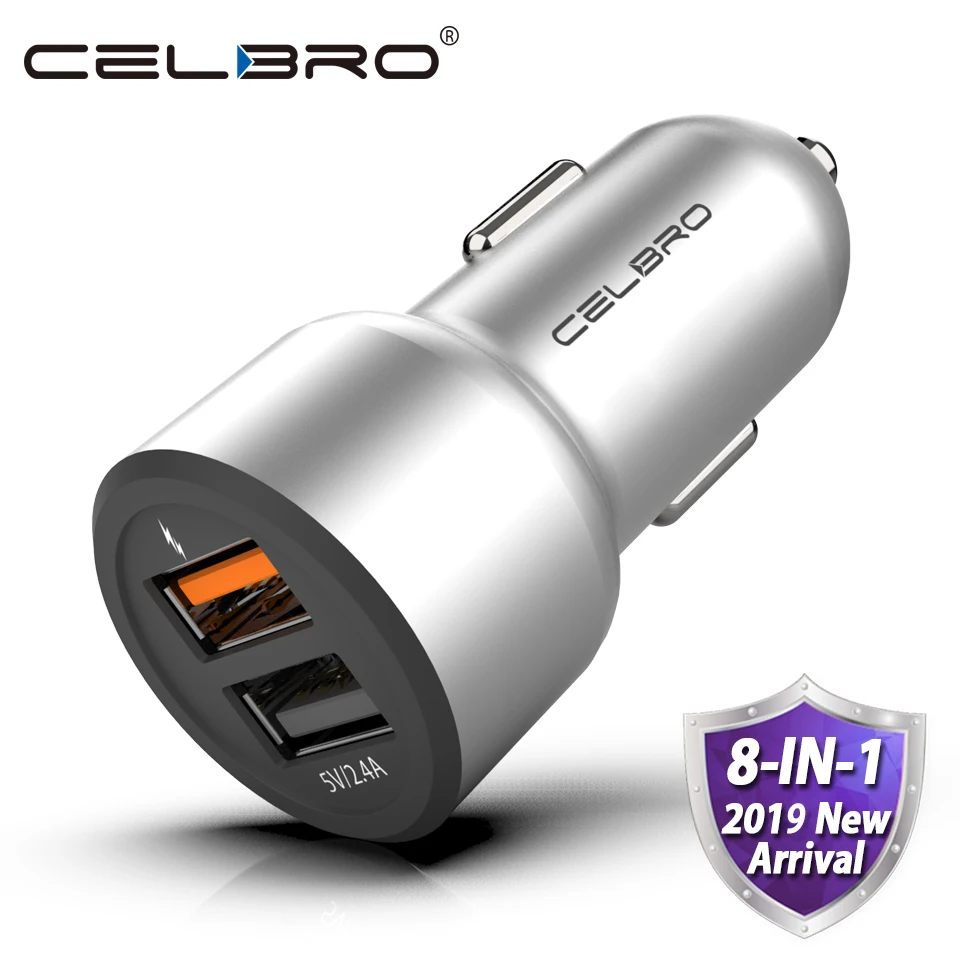 Обновленное автомобильное зарядное устройство QC 3 0 с двумя USB портами быстрая