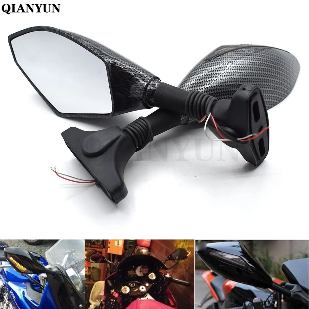 Universal Motorcycle Rear View Side Wing Mirrors w/ LED Turn Signal Light For Honda RC51/RVT1000R 2000-2005 CBR1000RR 2004-2007
Universal Motorcycle Rear View Side Wing Mirrors w/ LED Turn Signal Light For Honda RC51/RVT1000R 2000-2005 CBR1000RR 2004-2007