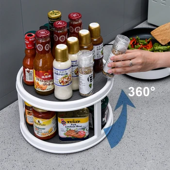 Double Layer Kitchen Dressing Bottle Storage Rack 360-degree Rotating Multi-function Storage Box Organizer Refrigerator Bathroom
Double Layer Kitchen Dressing Bottle Storage Rack 360-degree Rotating Multi-function Storage Box Organizer Refrigerator Bathroom