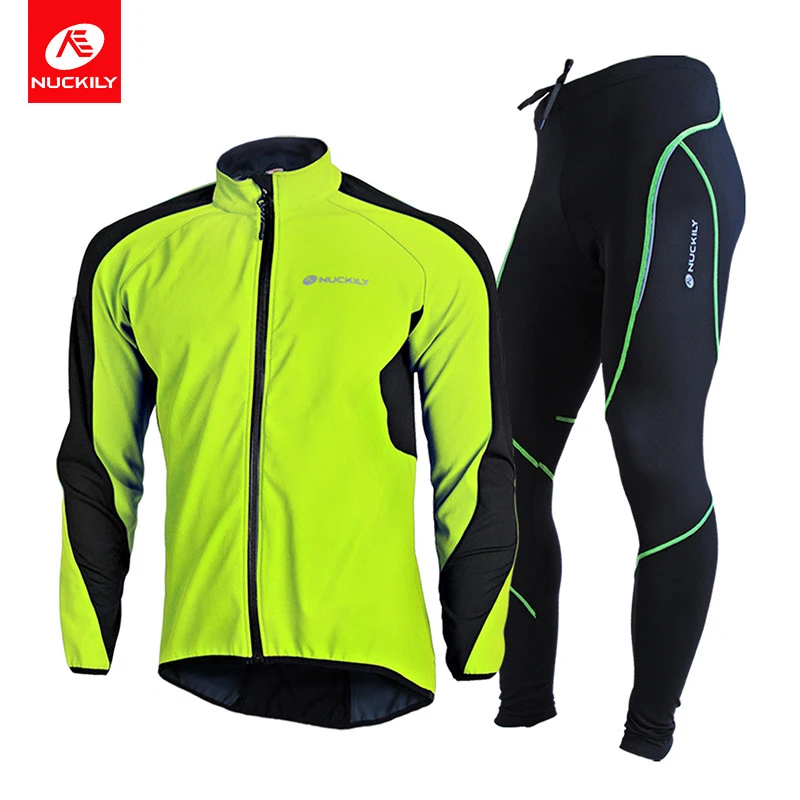 NUCKILY Autumn Winter Thermal Jacket Jersey + Pants Set Riding Cycling Clothing Waterproof Fabric With Warm Inner Fleece
NUCKILY Autumn Winter Thermal Jacket Jersey + Pants Set Riding Cycling Clothing Waterproof Fabric With Warm Inner Fleece