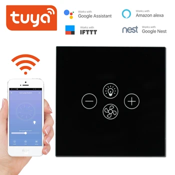 Tuya Smart Wifi Fan Light Switch EU/US Ceiling Fan Lamp Switch Tuya Remote Various Speed Control Work with Alexa, Google Home
Tuya Smart Wifi Fan Light Switch EU/US Ceiling Fan Lamp Switch Tuya Remote Various Speed Control Work with Alexa, Google Home