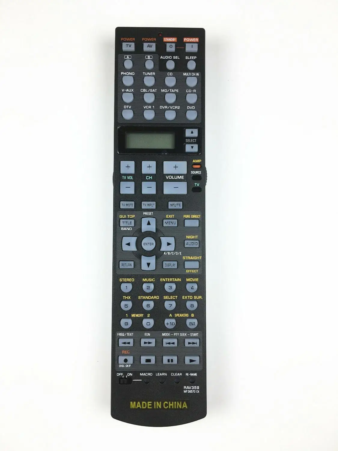 Original RAV359 Remote Control For Yamaha RAV358 WF365600 RX-V2700 RX-V2600BL RX-V750 RX-V1300 HTR-5590 AV Receiver
Original RAV359 Remote Control For Yamaha RAV358 WF365600 RX-V2700 RX-V2600BL RX-V750 RX-V1300 HTR-5590 AV Receiver