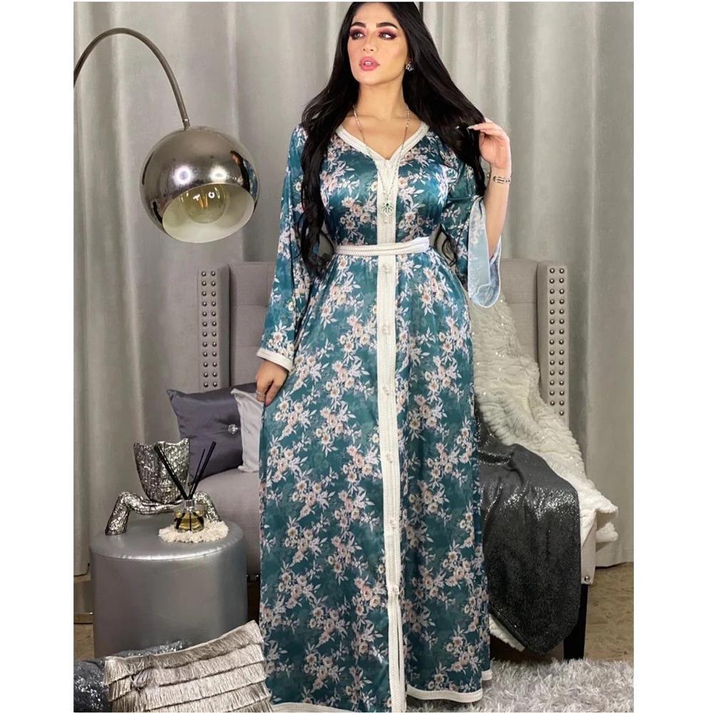 Eid Mubarak Abayas for Elegant Women Muslim Floral Printed Long Maxi Dress Turkey Arabic Kaftan Dubai Robe Modest Jalabiya Party
Eid Mubarak Abayas for Elegant Women Muslim Floral Printed Long Maxi Dress Turkey Arabic Kaftan Dubai Robe Modest Jalabiya Party