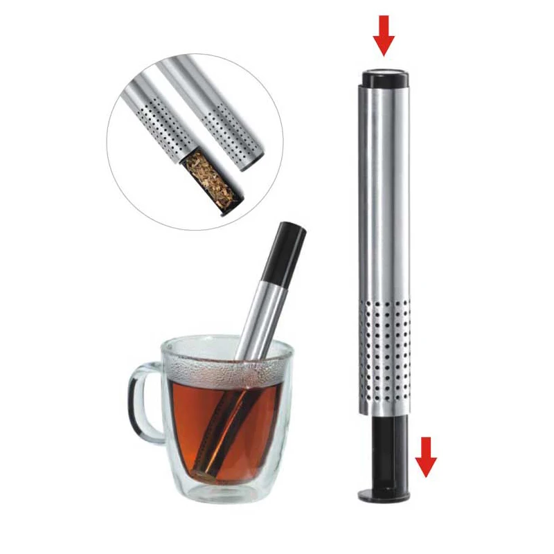 Stainless Steel Loose Leaf Tea Filer Infuser Stick Tea Infuser Steeper Strainer for Herbs Spices Loose Tea Leaf Maker
Stainless Steel Loose Leaf Tea Filer Infuser Stick Tea Infuser Steeper Strainer for Herbs Spices Loose Tea Leaf Maker