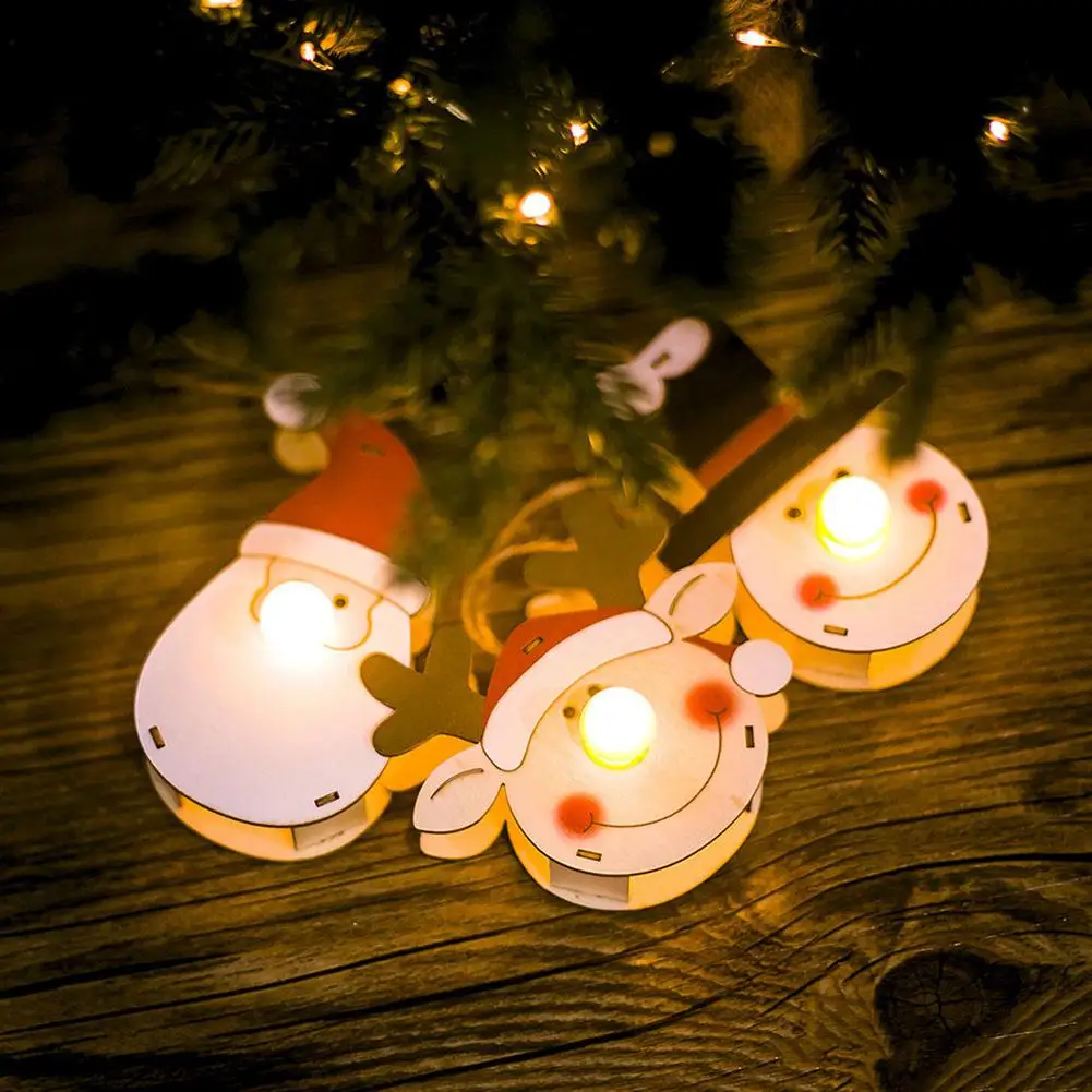 Wooden Christmas Tree Hanging Pendant with Luminous Nose Xmas DIY Wood Crafts Kids Gift for Home Christmas Party Decorations
Wooden Christmas Tree Hanging Pendant with Luminous Nose Xmas DIY Wood Crafts Kids Gift for Home Christmas Party Decorations