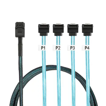 Angled 4 SATA Target Hard Disk 6Gbps to Internal Mini SAS SFF-8643 Host Data Server Raid Cable 1m
Angled 4 SATA Target Hard Disk 6Gbps to Internal Mini SAS SFF-8643 Host Data Server Raid Cable 1m
