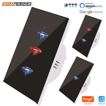 Wifi Smart Light Wall Switch Interruptor Touch Panel Tuya Wireless Voice APP US Regulation Remote Control with Alexa Google Home
Wifi Smart Light Wall Switch Interruptor Touch Panel Tuya Wireless Voice APP US Regulation Remote Control with Alexa Google Home