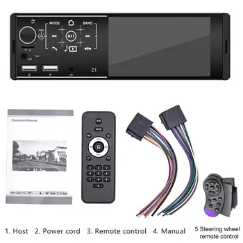 Single Din Car Stereo AM Radio Receiver 4.1'' TFT Touch Screen Car MP5 Player Support Bluetooth Aux-in/USB/FM 1080P HD Video
Single Din Car Stereo AM Radio Receiver 4.1'' TFT Touch Screen Car MP5 Player Support Bluetooth Aux-in/USB/FM 1080P HD Video