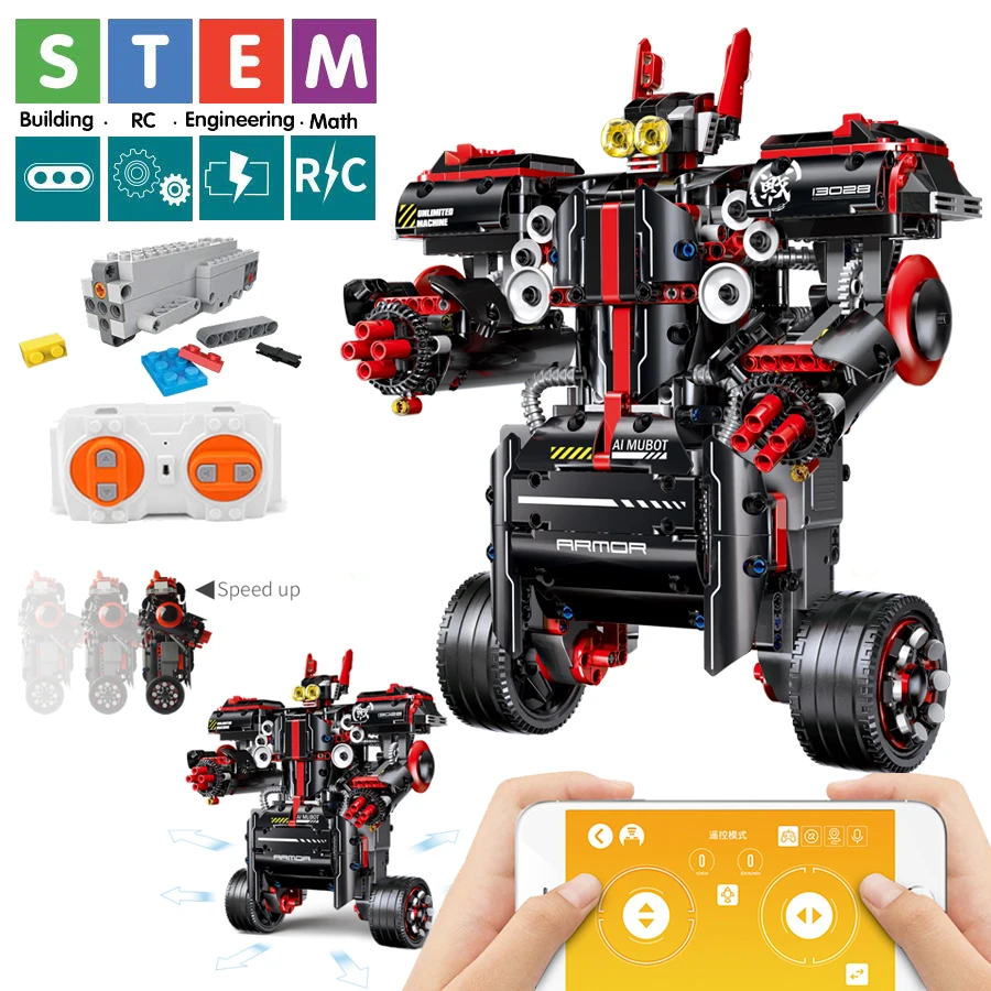 2.4G RC Technic Robot Building Blocks Balance Remote Control Car Steam Program Robot Machinery Model Christmas Gifts for Kids
2.4G RC Technic Robot Building Blocks Balance Remote Control Car Steam Program Robot Machinery Model Christmas Gifts for Kids