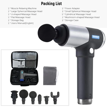 Fascia Massager Equipped Massage Gun Muscle Relaxation Muscle Relaxant Muscle Massager with 6 Detachable Massage Heads
Fascia Massager Equipped Massage Gun Muscle Relaxation Muscle Relaxant Muscle Massager with 6 Detachable Massage Heads