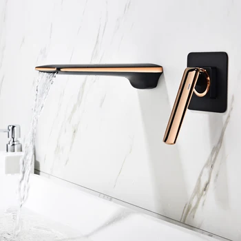 Bathroom Kitchen 5 Style Rose Gold In-wall Brass Basin Faucets Concealed Mixer Tap Single Handle Hot And Cold
Bathroom Kitchen 5 Style Rose Gold In-wall Brass Basin Faucets Concealed Mixer Tap Single Handle Hot And Cold