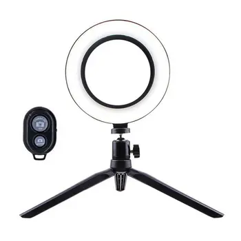 Desktop Triangle Bracket LED Ring Fill Light + Remote Control Anchor Selfie Photography Tripod Three-color Temperature Light
Desktop Triangle Bracket LED Ring Fill Light + Remote Control Anchor Selfie Photography Tripod Three-color Temperature Light