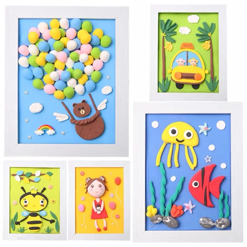 DIY Light Clay Picture Frame 3D Photo Frame Children Stickers Handmade DIY Toy Material Package Craft Toy For Children Girl Gift
DIY Light Clay Picture Frame 3D Photo Frame Children Stickers Handmade DIY Toy Material Package Craft Toy For Children Girl Gift