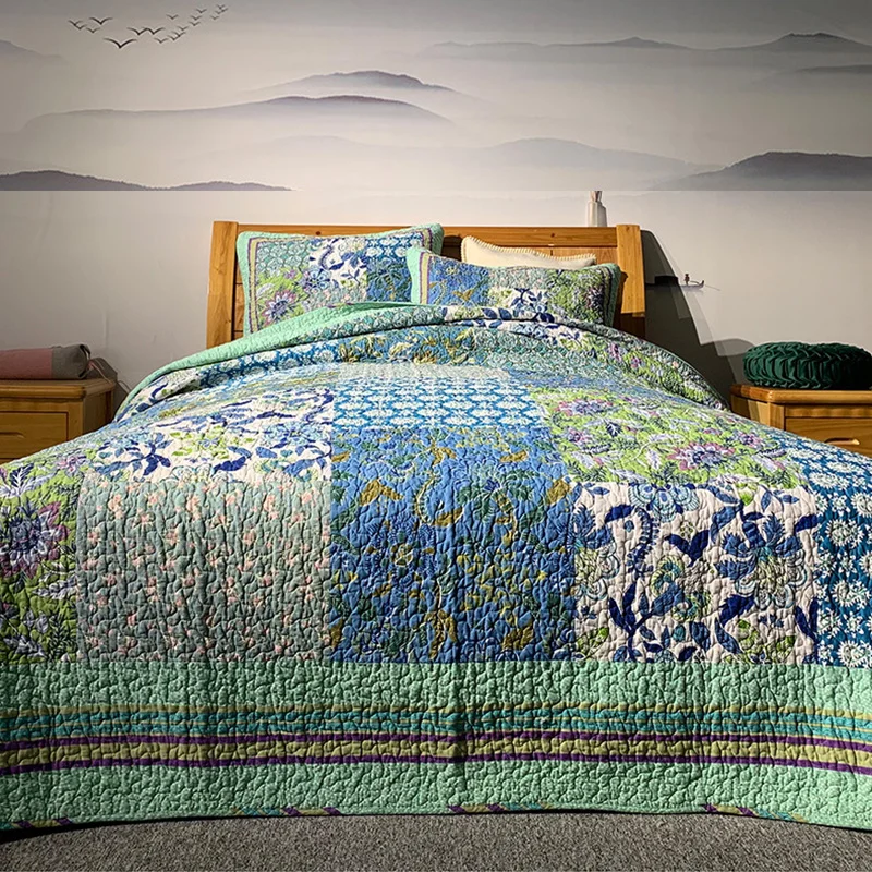 CHAUSUB Cotton Bedspread Quilt Set 3pcs/2pcs Handmade Patchwork Coverlets Pillowcase King Queen Twin Size Quilted Summer Quilts
CHAUSUB Cotton Bedspread Quilt Set 3pcs/2pcs Handmade Patchwork Coverlets Pillowcase King Queen Twin Size Quilted Summer Quilts