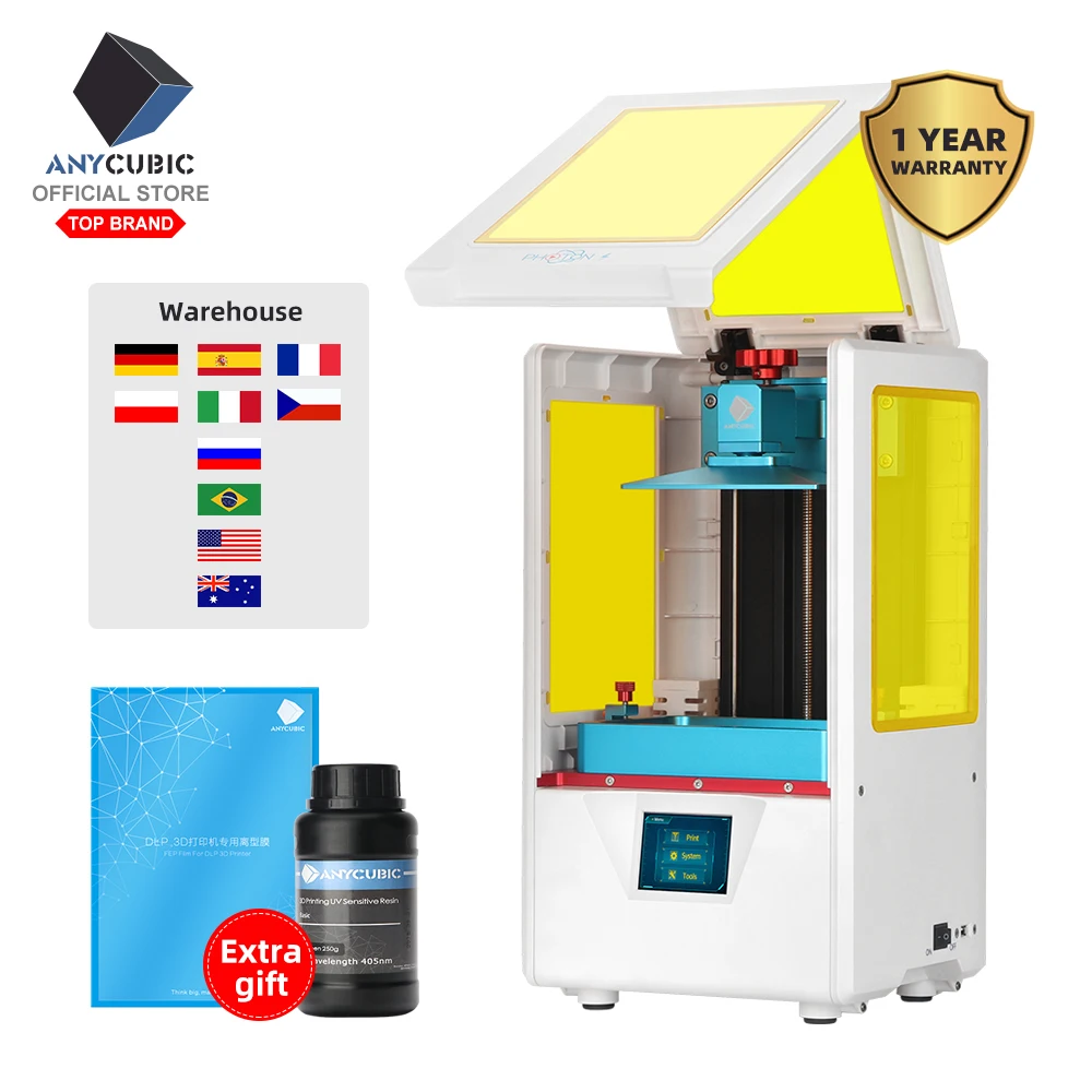 

Free Shipping ANYCUBIC 3D Printer Photon-S Quick Slice Matrix UV Light 405nm Dual Z axis SLA 3d Printer PhotonS Upgraded Module