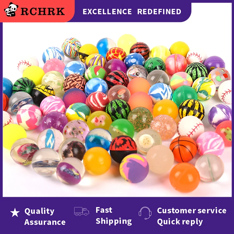 Фото Four styles 30mm Children Toy Mixed Bouncing Balls Rubber Outdoor Bath Toys Child Sports Games Elastic Juggling Jumping | Игрушки и