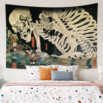 Japan tapestry style surf fish ukiyo-e wall decorations Kanagawa Waves Printed Hanging Tapestry Skull Printed Wall Hanging
Japan tapestry style surf fish ukiyo-e wall decorations Kanagawa Waves Printed Hanging Tapestry Skull Printed Wall Hanging