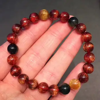 Certificate Natural Copper Colorful Rutilated Quartz Bracelet Crystal Cat Eye 8.2mm Clear Round Beads AAAAAA
Certificate Natural Copper Colorful Rutilated Quartz Bracelet Crystal Cat Eye 8.2mm Clear Round Beads AAAAAA