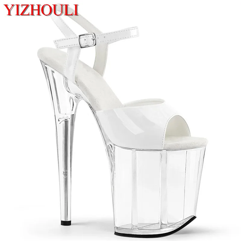 20 cm thick glass slipper, 8 inch high heels, sexy women, stylish pole dancing, party sandals
20 cm thick glass slipper, 8 inch high heels, sexy women, stylish pole dancing, party sandals