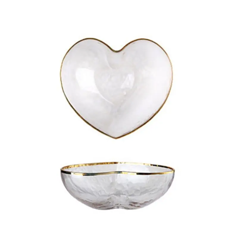 Heart Shaped Glass Bowl Mug Golden Edge Transparent Crystal Bowl Breakfast Fruit Salad Bowl Household Dinnerware-Large Heart Bow
Heart Shaped Glass Bowl Mug Golden Edge Transparent Crystal Bowl Breakfast Fruit Salad Bowl Household Dinnerware-Large Heart Bow