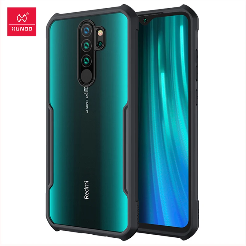 Противоударный чехол для Xiaomi Redmi Note 8 Pro телефона прозрачный защитный мобильного