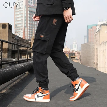 GUYI Cargo Pants Men Block Retro Letter Track Pants High Street Hip Hop Side Pockets Joggers Trousers Sweatpants Streetwear Teen
GUYI Cargo Pants Men Block Retro Letter Track Pants High Street Hip Hop Side Pockets Joggers Trousers Sweatpants Streetwear Teen