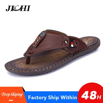 2020 New Brand Men Slippers Summer Beach Shoes Men Flip Flops High Quality Casual Sandals Leather Slip-On Breathable Sandalias
2020 New Brand Men Slippers Summer Beach Shoes Men Flip Flops High Quality Casual Sandals Leather Slip-On Breathable Sandalias