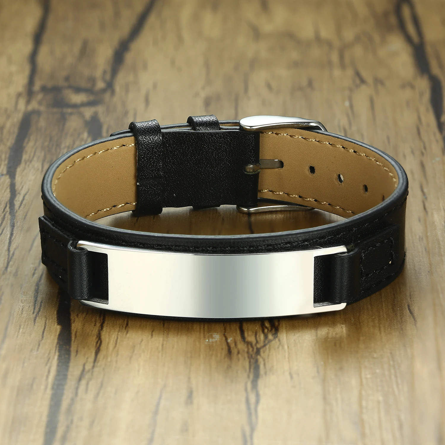 ADJUSTABLE LEATHER NARROW WRISTBAND CUFF BRACELET BANGLE NAME ID PLATE TEXT SYMBOL FOR MEN
ADJUSTABLE LEATHER NARROW WRISTBAND CUFF BRACELET BANGLE NAME ID PLATE TEXT SYMBOL FOR MEN