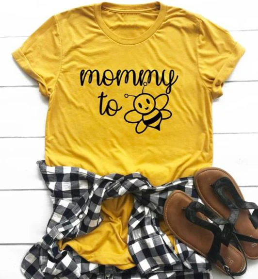 Милая футболка mommy to bee забавная хипстерская Повседневная Женская из 100% хлопка с