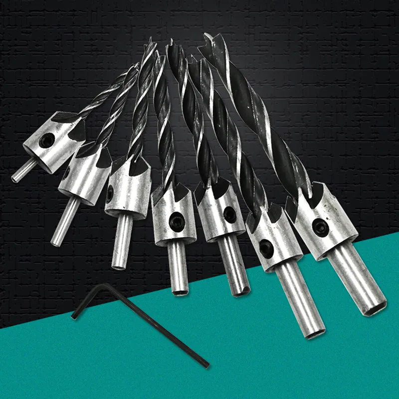 4Pcs/5Pcs/7Pcs Flute Countersink Drills BitS countersunk head drilling Bit Set 3 Tips Woodworking drill 3,4,5,6,7,8,10mm
4Pcs/5Pcs/7Pcs Flute Countersink Drills BitS countersunk head drilling Bit Set 3 Tips Woodworking drill 3,4,5,6,7,8,10mm