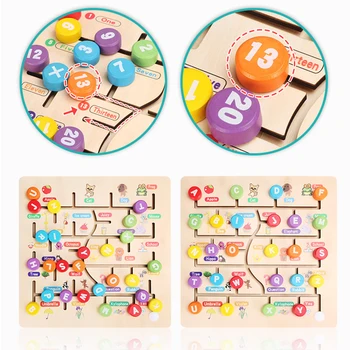 wooden Digitals Alphabet Learning Arithmetic Maze Matching Board Kids Math Toy Baby Logic Thinking Intellectual Development Toy
wooden Digitals Alphabet Learning Arithmetic Maze Matching Board Kids Math Toy Baby Logic Thinking Intellectual Development Toy