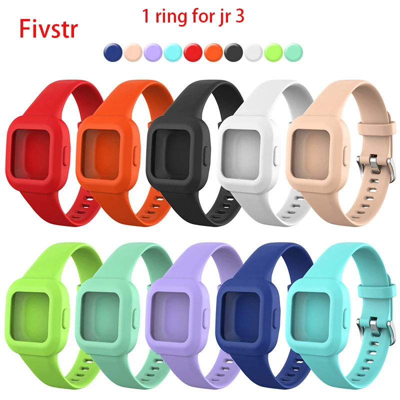 

Fivstr 1 Ring Replacement For Garmin Fit JR3 Smart Watch Strap Silicone Band Bracelet Watchbands Fit JR 3 Wristband Accessories