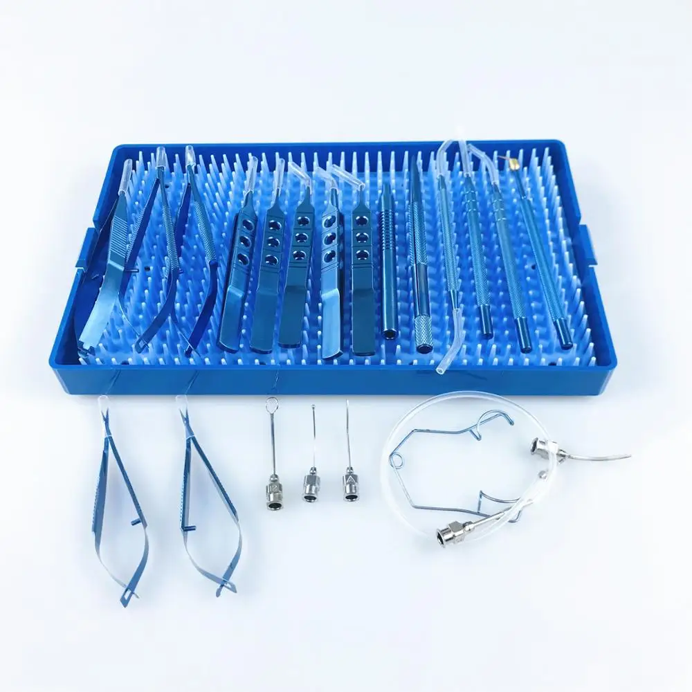 21PCS Titanium Cataract Set Eye with sterilization tray box cas double level 260mm*160mm*44mm Ophthalmic Surgical Instruments
21PCS Titanium Cataract Set Eye with sterilization tray box cas double level 260mm*160mm*44mm Ophthalmic Surgical Instruments